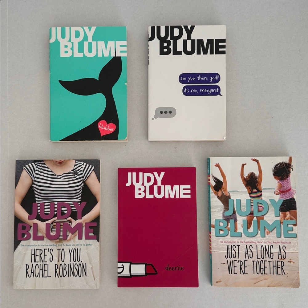 Judy Blume Books Lot of Five Books/Preteen Tweens Teens Girls Reading 8-14 years